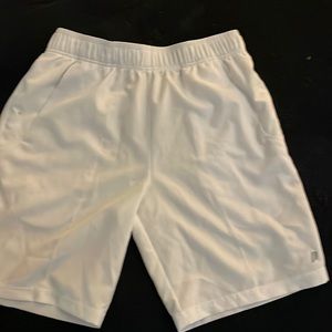 NWOT Prince, Mens tennis shorts, white with draw string waist and pockets